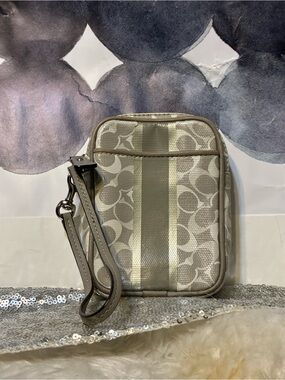 Coach Coated Canvas Signature Wristlet